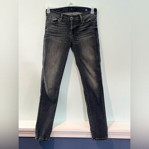 Lucky Brand Women's Brooke Skinny Dark Gray Black Straight Leg Jeans, Size 4/27